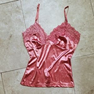 Charlotte Russe silky, lace pink night shi…